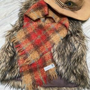 Made in IRELAND mohair wool blend tartan plaid scarf/wrap